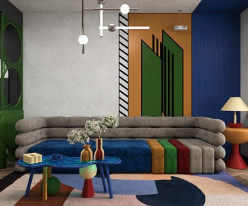 Modern A Living Room-ID:589426997