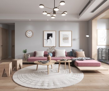 Nordic Style A Living Room-ID:429445039
