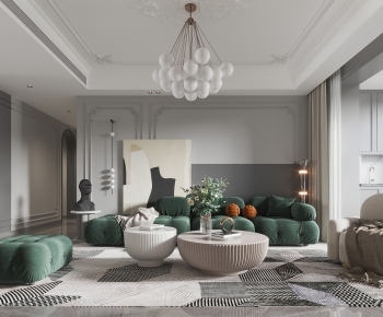 French Style A Living Room-ID:376595976