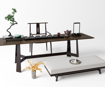 New Chinese Style Tea Tables And Chairs-ID:693239939