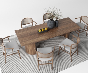 Wabi-sabi Style Dining Table And Chairs-ID:308990961
