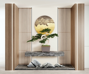 New Chinese Style Entrance Cabinet-ID:545336017