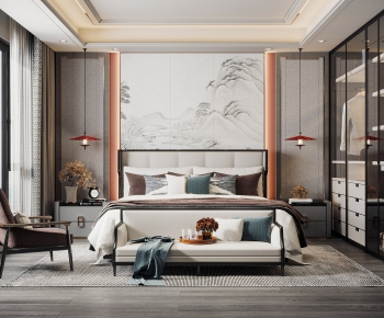 New Chinese Style Bedroom-ID:481956964