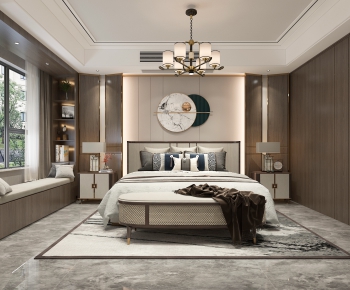 New Chinese Style Bedroom-ID:373372083