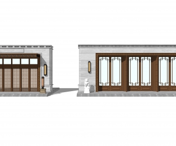 New Chinese Style Facade Element-ID:591825019