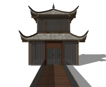 New Chinese Style Building Appearance-ID:905972962