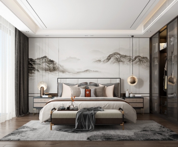 New Chinese Style Bedroom-ID:138499985