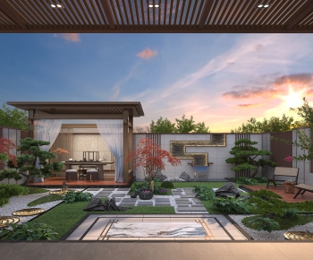 New Chinese Style Courtyard/landscape-ID:522059929