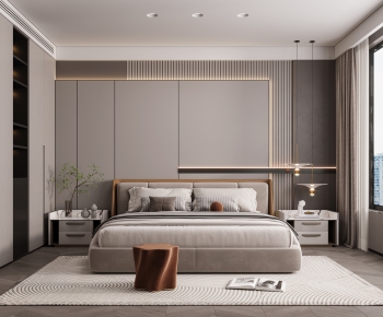Modern Wabi-sabi Style Bedroom-ID:297875881