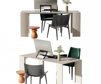 Modern Computer Desk And Chair-ID:571250936