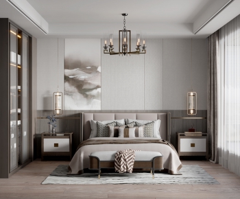 New Chinese Style Bedroom-ID:581636919