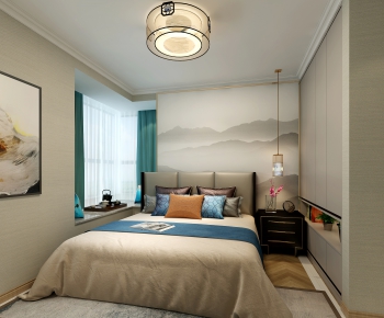 New Chinese Style Bedroom-ID:264298927