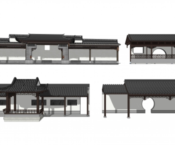 Chinese Style Ancient Architectural Buildings-ID:762729612