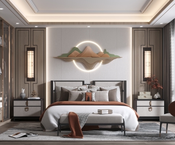 New Chinese Style Bedroom-ID:945560946