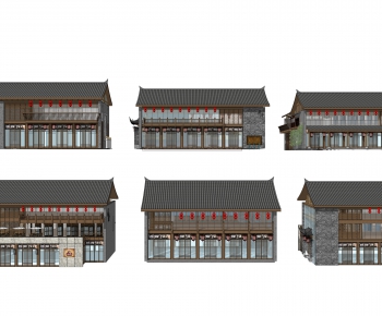 New Chinese Style Building Appearance-ID:497977979