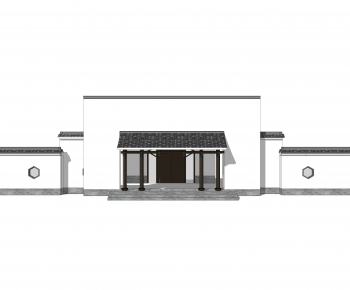 New Chinese Style Facade Element-ID:848893889