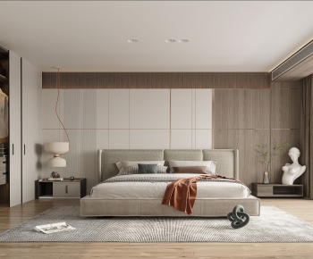 Modern Wabi-sabi Style Bedroom-ID:920567993
