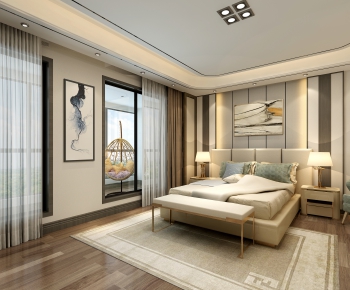 New Chinese Style Bedroom-ID:860359784