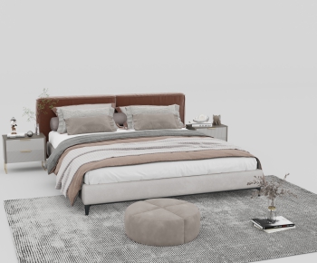 Modern Double Bed-ID:768528949