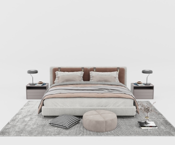 Modern Double Bed-ID:335120923