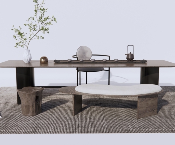 Wabi-sabi Style Tea Tables And Chairs-ID:866539001