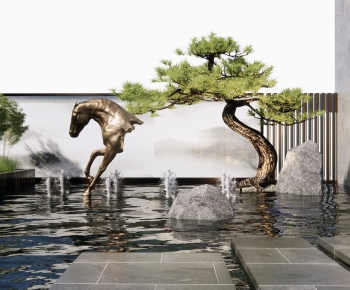 New Chinese Style Courtyard/landscape-ID:189800029
