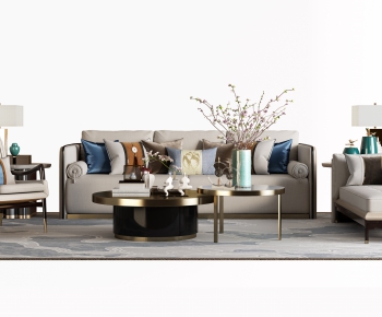 New Chinese Style Sofa Combination-ID:610066898