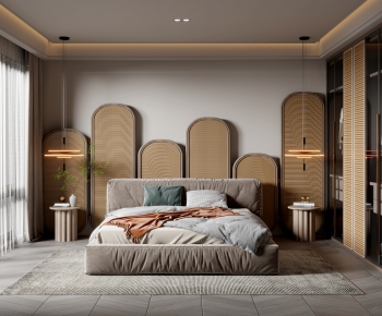 Wabi-sabi Style Bedroom-ID:556082967