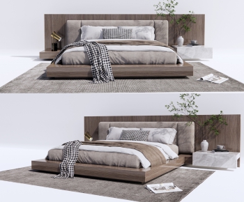 Modern Double Bed-ID:471976043