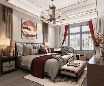 New Chinese Style Bedroom-ID:635845905