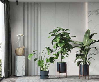 Modern Potted Green Plant-ID:304224971