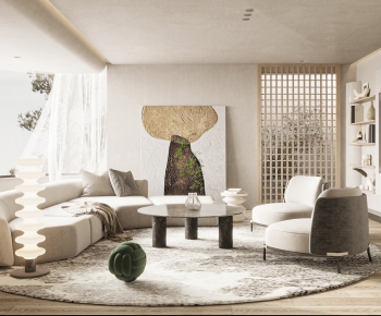 Wabi-sabi Style A Living Room-ID:304933078