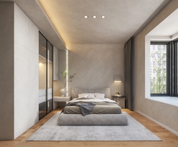 Modern Wabi-sabi Style Bedroom-ID:973639976