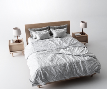 Modern Double Bed-ID:876656062