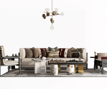 New Chinese Style Sofa Combination-ID:191169026