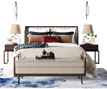 New Chinese Style Double Bed-ID:247442968
