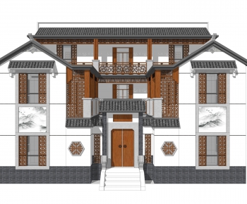 Chinese Style Villa Appearance-ID:886919027