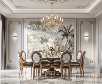 American Style French Style Dining Room-ID:736896043