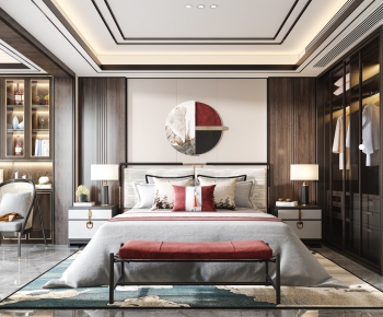 New Chinese Style Bedroom-ID:383352996