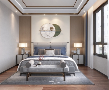New Chinese Style Bedroom-ID:129836087