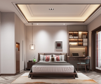 New Chinese Style Bedroom-ID:376425032
