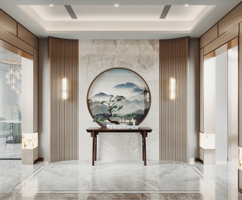 New Chinese Style Hallway-ID:974577908