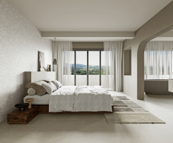 Modern Wabi-sabi Style Guest Room-ID:344399934