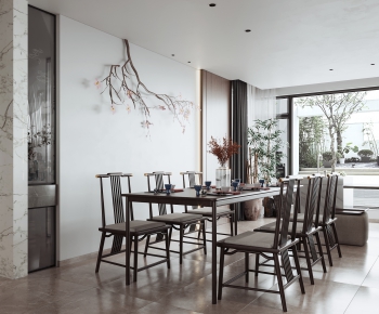 New Chinese Style Dining Room-ID:107661017