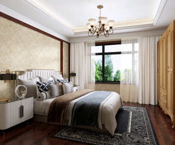 American Style Bedroom-ID:452883967