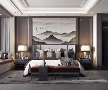 New Chinese Style Bedroom-ID:744695905