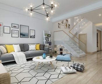 Nordic Style A Living Room-ID:988858946