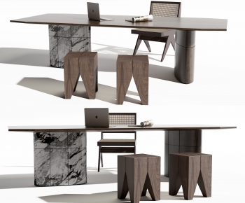 Modern Computer Desk And Chair-ID:284959089