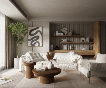 Wabi-sabi Style A Living Room-ID:860522038