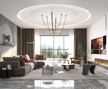 Modern A Living Room-ID:180474042